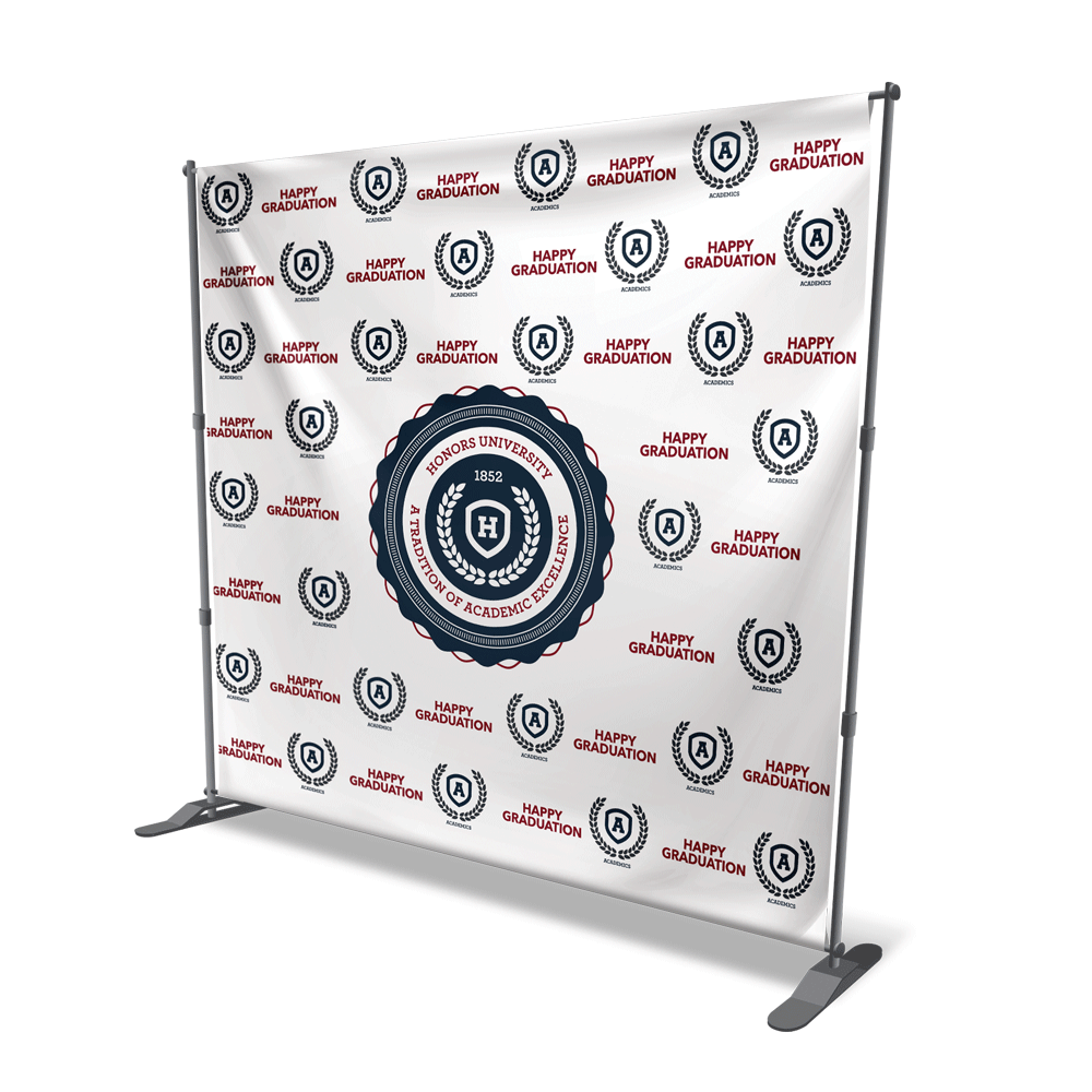 Scrim Vinyl Outdoor Banner with Telescopic Backdrop Banner Stand